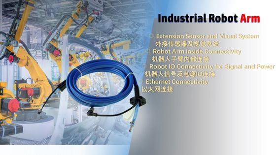 Sensor da extensão do conjunto de mangueira M12 e sistema visual para o conector do IO do braço do robô