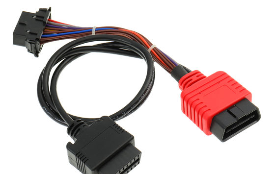 Conjunto de chicote de fios vermelho do fio 24awg com serviços do Oem/Odm para o automóvel