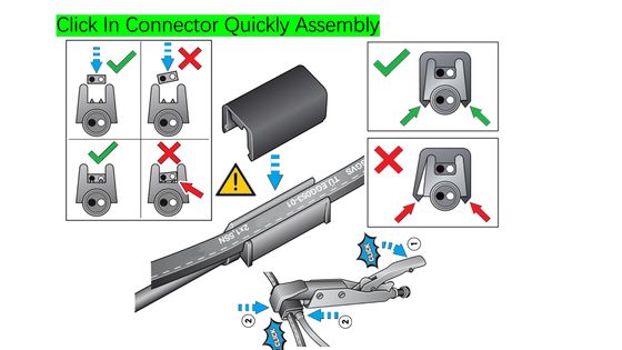 5A-20A Conector Overmold Click-In Arnese de fiação automotiva com suporte de cabo otimizado e luzes de esclarecimento de marcador único