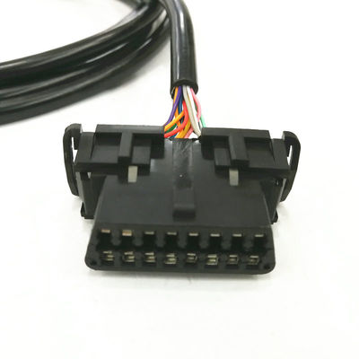 Cor automotivo do preto do cabo do conector das peças Obd2 com certificação Iatf16949