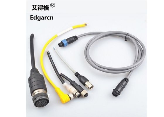 O conjunto de cabo moldado costume da injeção, M12 Waterproof o conector de cabo