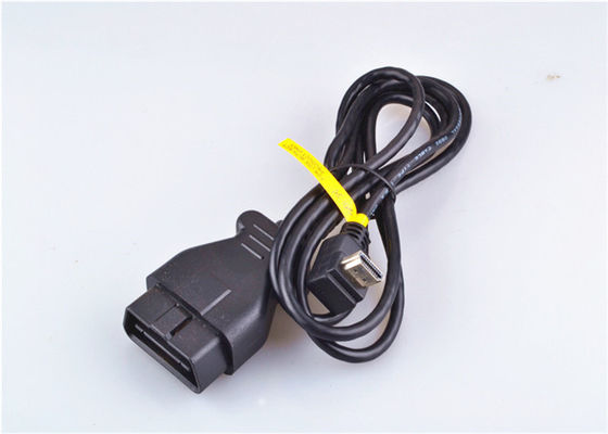 Homem personalizado do Pin do cabo diagnóstico 16 de Obd Ii à fêmea com o conector de friso
