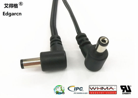 Cabo industrial do cabo de extensão 5.5 * 2.1mm do poder do ângulo direito do chicote de fios do fio de Edgar