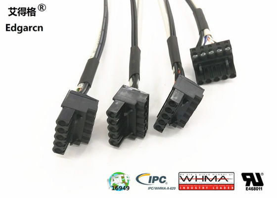 Cabo industrial do cabo de extensão 5.5 * 2.1mm do poder do ângulo direito do chicote de fios do fio de Edgar