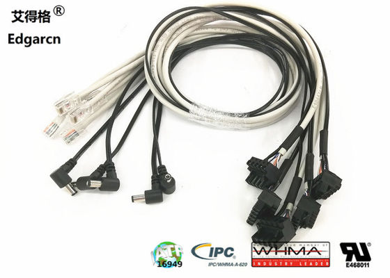 Cabo industrial do cabo de extensão 5.5 * 2.1mm do poder do ângulo direito do chicote de fios do fio de Edgar
