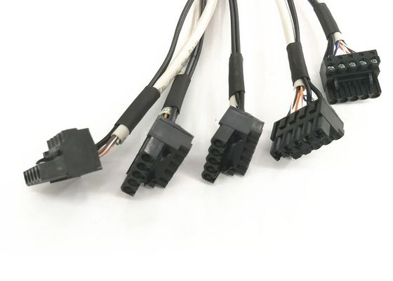Cabo de alimentação industrial Cat5e Utp 26awg / 4p Gy do chicote de fios do fio do ângulo direito