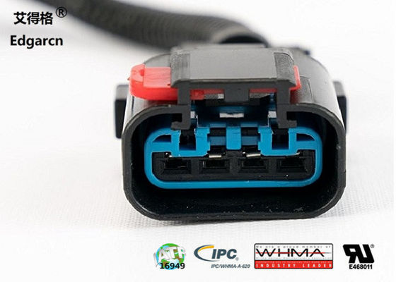 Material diesel das cablagens Pa66 do motor da tomada de fulgor na cor preta Iatf16949