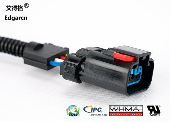 Material diesel das cablagens Pa66 do motor da tomada de fulgor na cor preta Iatf16949
