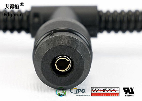 Material diesel das cablagens Pa66 do motor da tomada de fulgor na cor preta Iatf16949