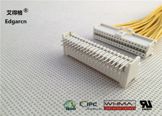 Receptáculo que abriga a cor branca da fileira dupla do conector do passo de 2mm com Pin de 38