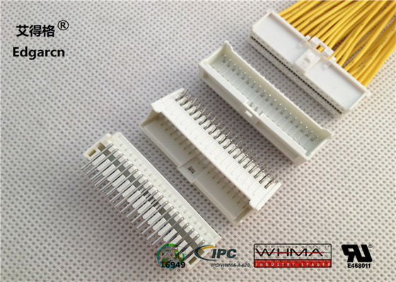 Receptáculo que abriga a cor branca da fileira dupla do conector do passo de 2mm com Pin de 38