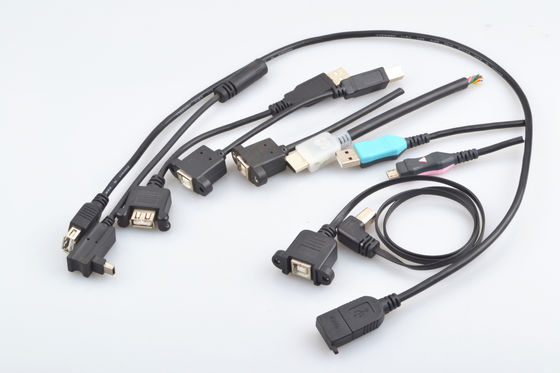 Cabo de transferência de dados de 2 orelhas, Usb 2.0 A tipo fêmea moldagem por injeção de plástico
