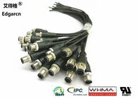 O costume circular impermeável do conjunto de cabo do conector de alimentação moldou os conjuntos de cabo 22AWG